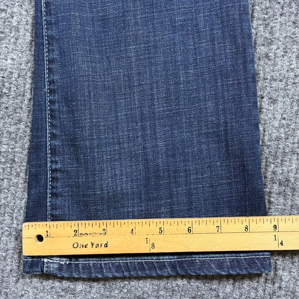 Decree Womens Bootcut Jeans Size 11 Blue Distressed Denim Stretch Low Rise - Picture 9 of 10